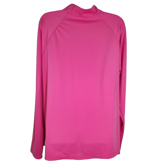 Susan Graver Women's Soleil Rashguard Top Size 22W Pink Half Zip UPF 30 Outdoor - Picture 2 of 9